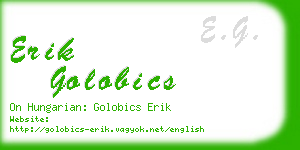 erik golobics business card